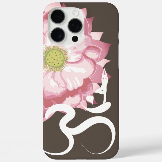 Pink Lotus Blume Yoga & Zen Calligraphy Om Om Case-Mate iPhone Hülle (Rückseite)