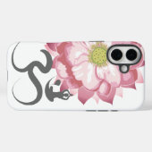 Pink Lotus Blume Yoga & Zen Calligraphy Om Om Case-Mate iPhone Hülle (Rückseite (Horizontal))