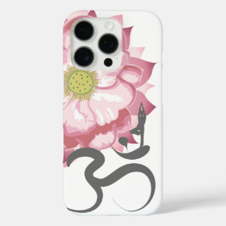 Pink Lotus Blume Yoga & Zen Calligraphy Om Om iPhone 16 Pro Hülle