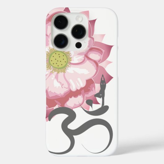 Pink Lotus Blume Yoga & Zen Calligraphy Om Om Case-Mate iPhone Hülle (Rückseite)