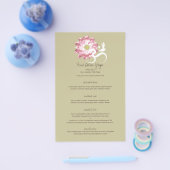 Pink Lotus Blume Yoga & Zen Calligraphy Om Om Flyer (Einzeln)