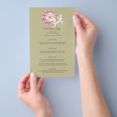 Pink Lotus Blume Yoga & Zen Calligraphy Om Om Flyer (Handgriff)