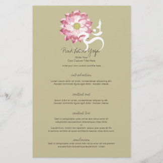 Pink Lotus Blume Yoga & Zen Calligraphy Om Om Flyer