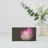 Pink Lotus Business Card Visitenkarte (Stehend Vorderseite)