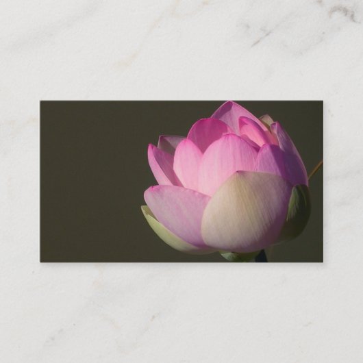 Pink Lotus Business Card Visitenkarte (Vorderseite)