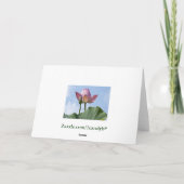 Pink Lotus Danke Karte (Rückseite)