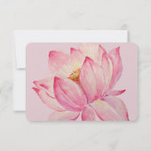 Pink Lotus Floral UAWG RSVP Karte (Rückseite)