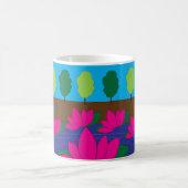 Pink Lotus Flower Garden Kaffeetasse (Mittel)