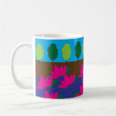 Pink Lotus Flower Garden Kaffeetasse (Links)