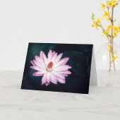 Pink Lotus Flower Greeting Cards Karte (Gelbe Blume)