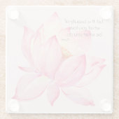 Pink Lotus Flower Rumi Beauty Quote Glasuntersetzer (Rückseite)