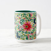 Pink Lotus Garden Chinoiserie Botanischer Garten Zweifarbige Tasse (VorderseiteRechts)