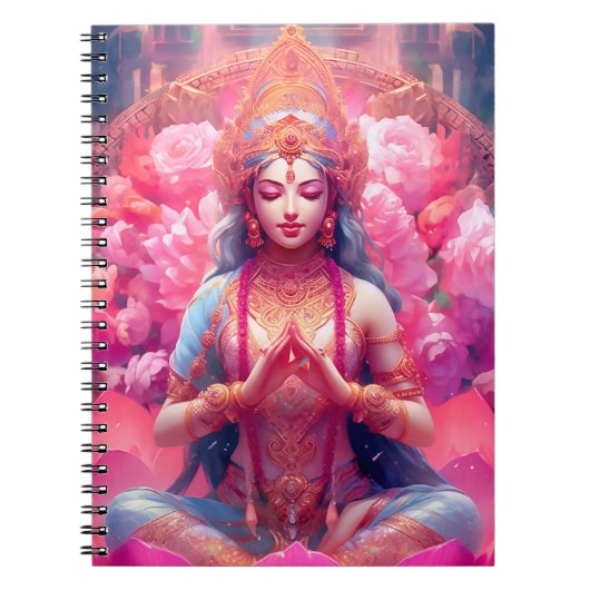 Pink Lotus Goddess of Prosperity - Lakshmi Notizblock (Vorderseite)