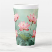 Pink Lotus Kunstwerk Milchtasse (Vorderseite)