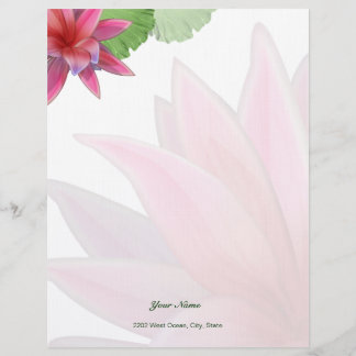 Pink Lotus Letterhead Leinenstationierung Briefkopf
