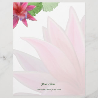 Pink Lotus Letterhead Stationierung Briefbogen