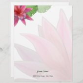 Pink Lotus Letterhead Stationierung Briefbogen (Vorne/Hinten)