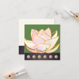 Pink Lotus Mandala 6 Punch Loyalität Treuekarte