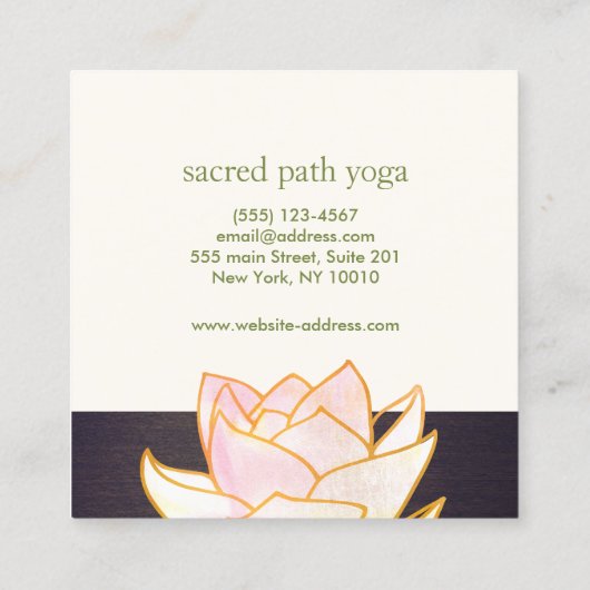 Pink Lotus Mandala 6 Punch Loyalität Treuekarte (Rückseite)