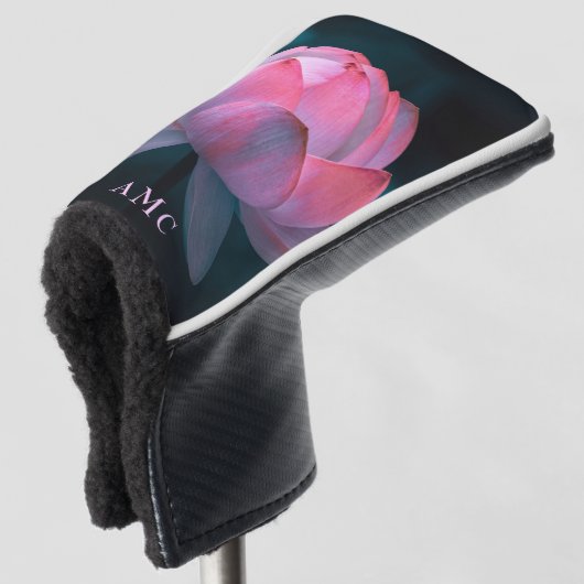Pink Lotus Monogram Putter Golf Head Cover Headcover (3/4 Vorderseite)