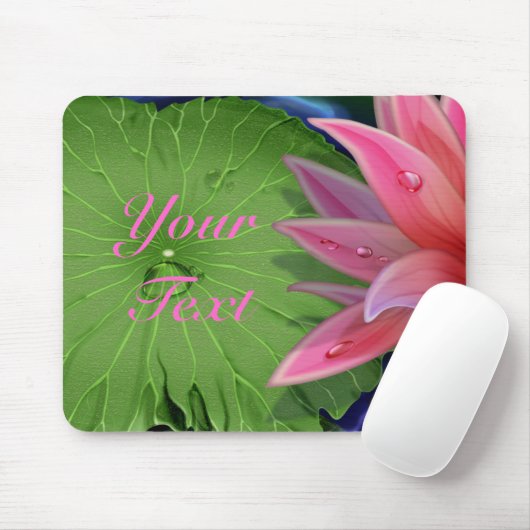 Pink Lotus Mousepad (Mit Mouse)
