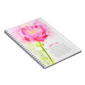 Pink Lotus Notizblock (Rechte Seite)