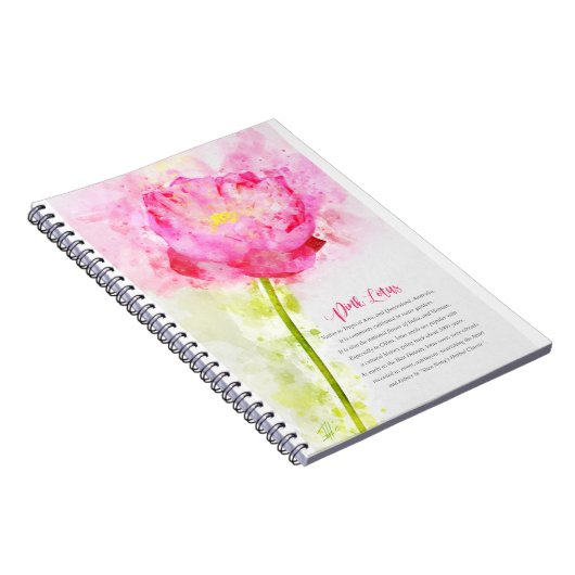 Pink Lotus Notizblock (Rechte Seite)