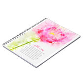 Pink Lotus Notizblock (Linke Seite)