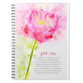 Pink Lotus Notizblock (Vorderseite)