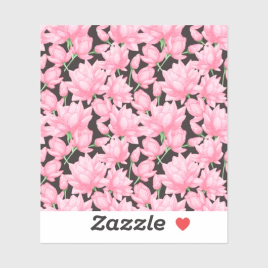 Pink Lotus Pattern Aufkleber (Blatt)