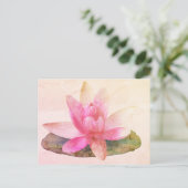 PINK LOTUS POSTCARD POSTKARTE (Stehend Vorderseite)