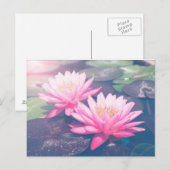 PINK LOTUS POSTCARD POSTKARTE (Vorne/Hinten)
