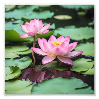 Pink-Lotus-Poster Fotodruck