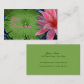 Pink Lotus Standard Business Card Visitenkarte (Vorne/Hinten)