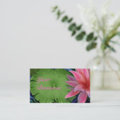 Pink Lotus Standard Business Card Visitenkarte (Stehend Vorderseite)