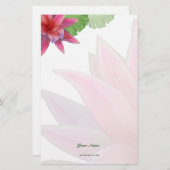 Pink Lotus Stationery Briefpapier (Vorne/Hinten)