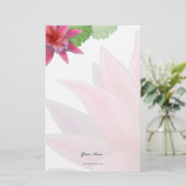 Pink Lotus Stationery Briefpapier (Stehend Vorderseite)