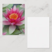 Pink Lotus Water Lift Flat Note Card Mitteilungskarte (Vorne/Hinten)