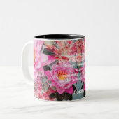 Pink Lotus Water Lily Mandala Personalisiert Zwei- Zweifarbige Tasse (Vorderseite Links)