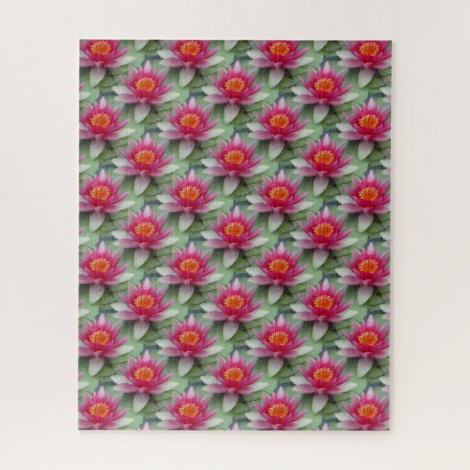 Pink Lotus Water Lily Puzzle (Vertikal)