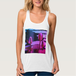 Pink Lotus Waterlily Tank Top