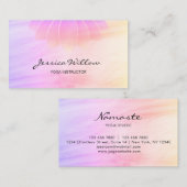 Pink Lotus Yoga Instructor Visitenkarte (Vorne/Hinten)