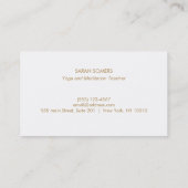 Pink Lotus Yoga und Meditationslehrer Visitenkarte (Rückseite)