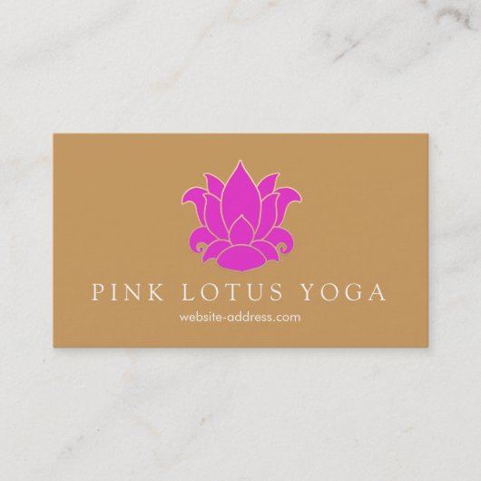 Pink Lotus Yoga und Meditationslehrer Visitenkarte (Vorderseite)