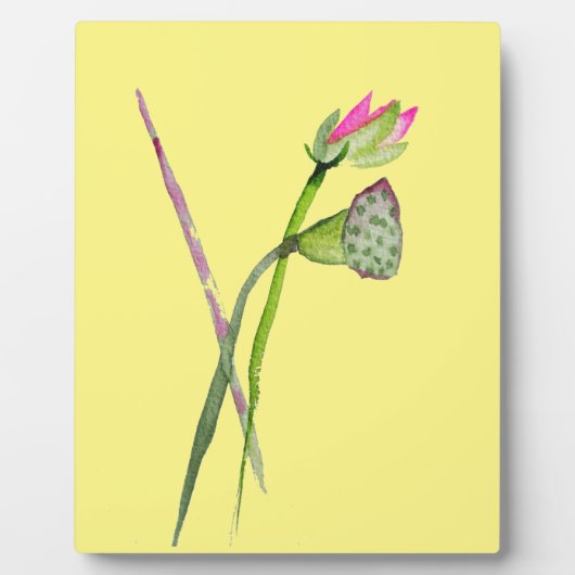 Pink Lotus Zen Blume Buddhistische Kunst Fotoplatte (Vorderseite)