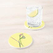 Pink Lotus Zen Blume Buddhistische Kunst Getränkeuntersetzer (Seite)