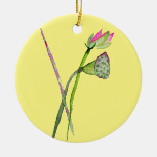 Pink Lotus Zen Blume Buddhistische Kunst Keramikornament