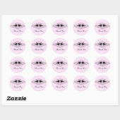 Pink Love Bird Wirbel Danke Stickers (Blatt)
