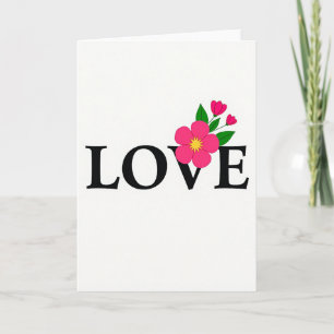 Pink Love Flower Karte