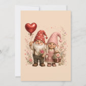 Pink Love Gnom Geburtstagsfeier Einladung (Rückseite)